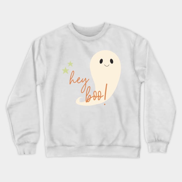 Hey Boo 5 Crewneck Sweatshirt by littlemoondance